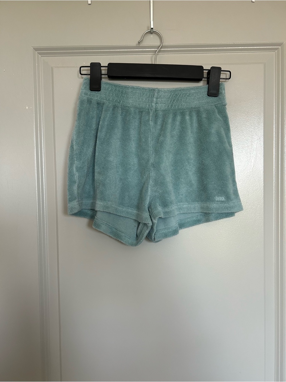 Aritzia TNA Plush Terry Lounge Shorts in Sage